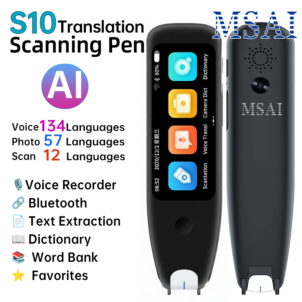 Portable Translator Device - MSAI S10 Smart Scan Translator Pen