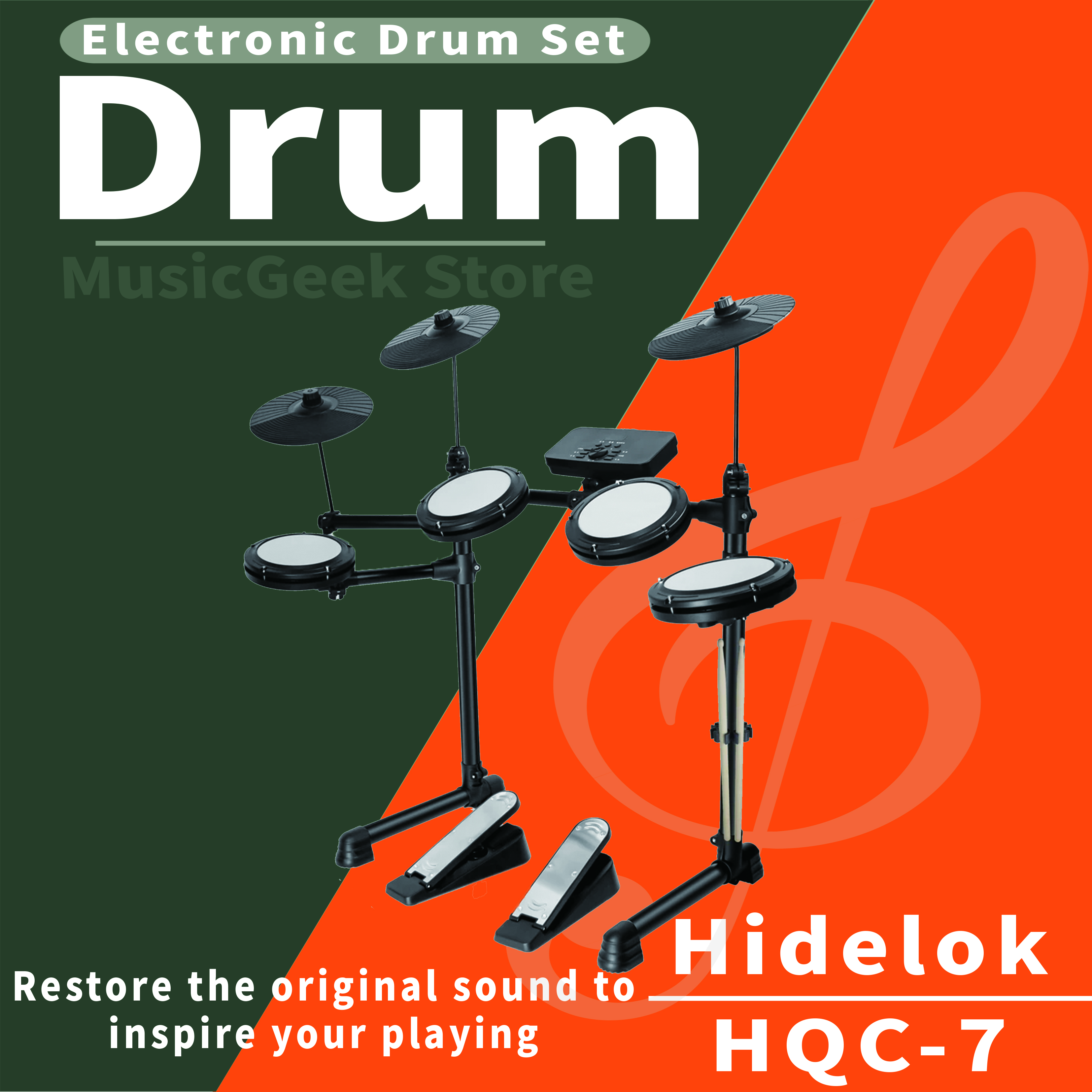 Electronic Drum Kit HQC-7 4 Dr - Election Electronics & Gadgets Store Woocommerce Theme 리뷰 및 가격