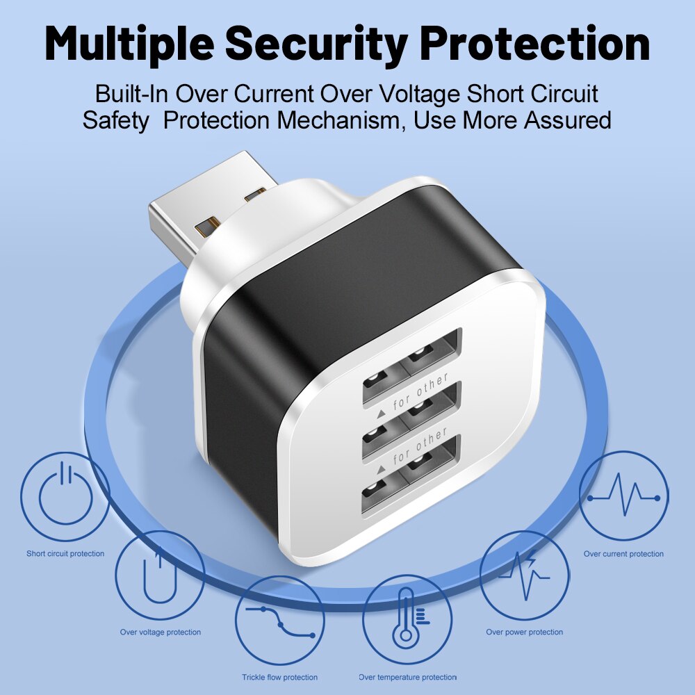 3 Port USB Slots Adaptor USB 3 - Electronics Gadgets For Car 리뷰 및 가격