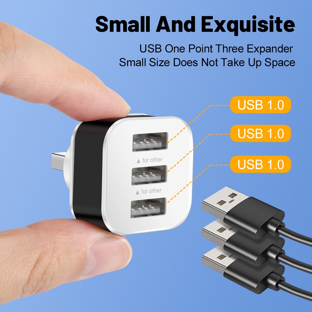 3 Port USB Slots Adaptor USB 3 - Electronics Gadgets For Car 리뷰 및 가격