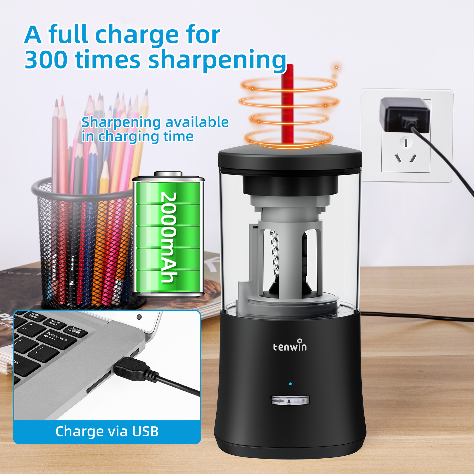 Electric Automatic Pencil Shar - Electronics Gadgets For Home 리뷰 및 가격