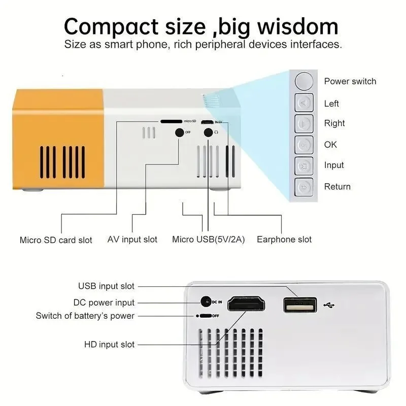 110V-220V Portable TV Projecto - Mini Projector Portable 리뷰 및 가격