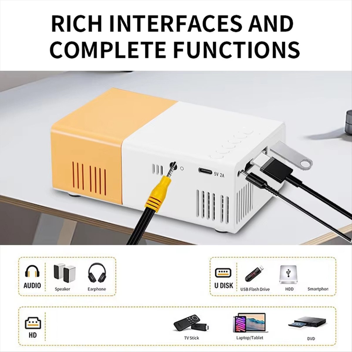 Delighted- Portable Mini Proje - Mini Projector Portable 리뷰 및 가격