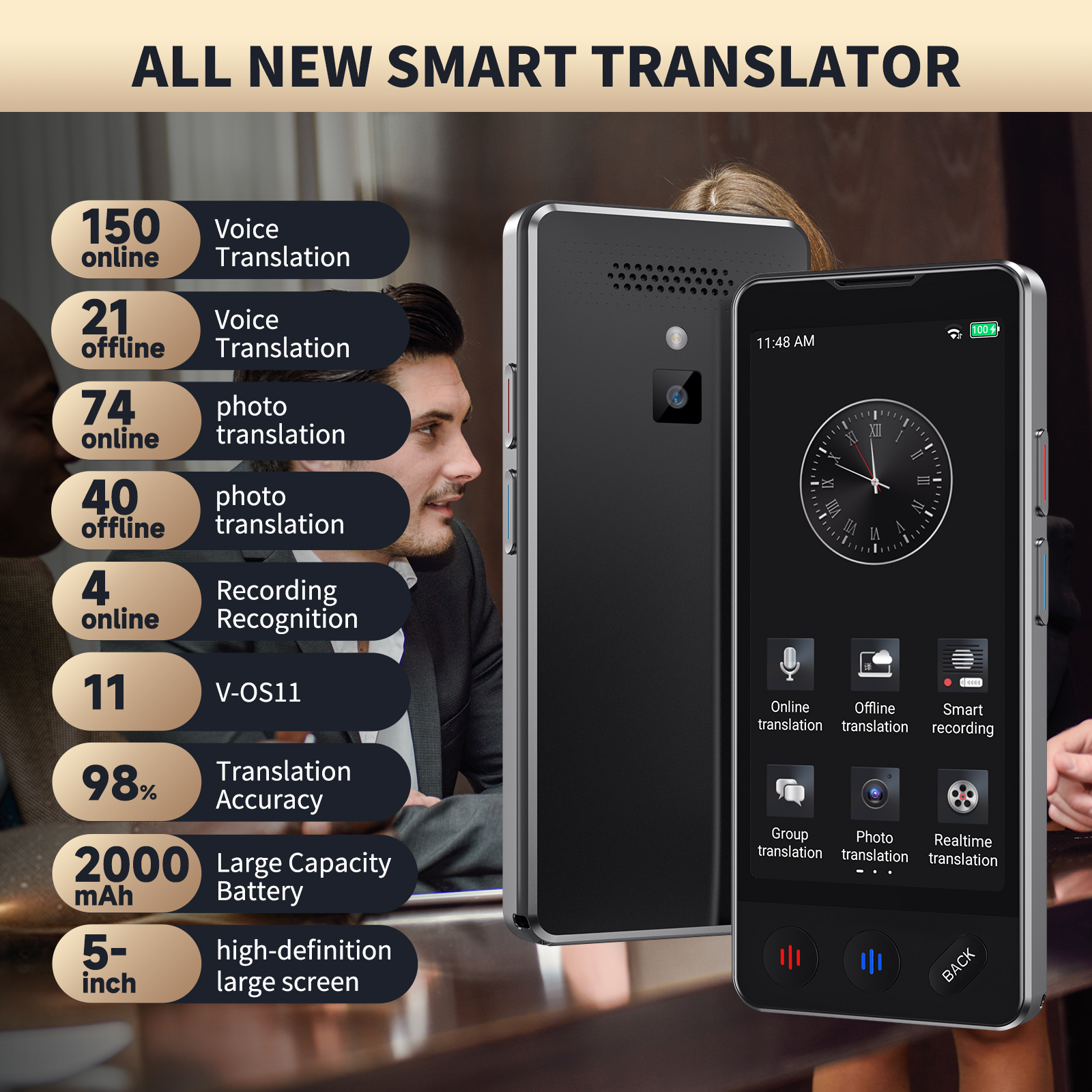 AI Language Translator Device  - Portable Translator Device 리뷰 및 가격