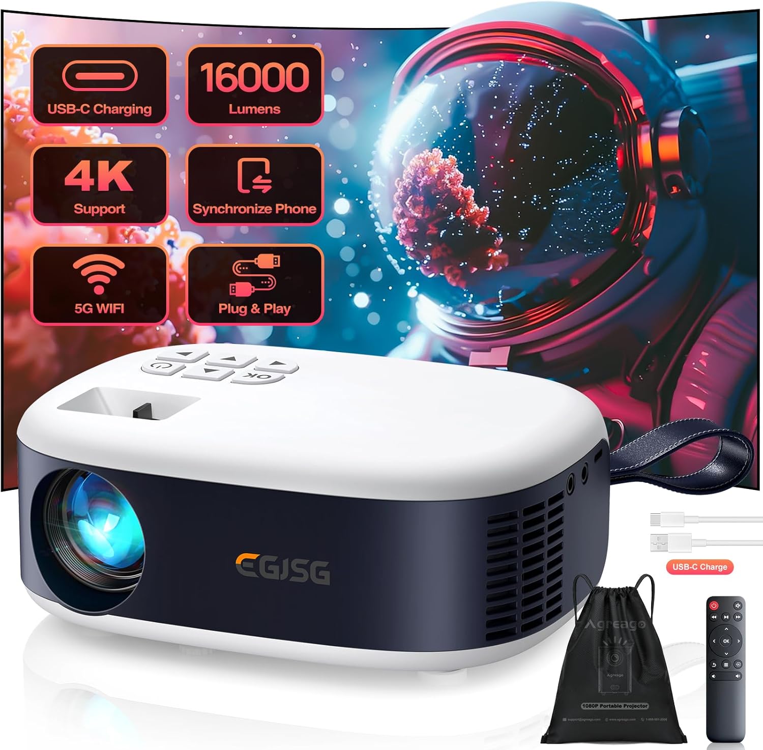 Mini Projector with WiFi and B - Mini Projector Portable 리뷰 및 가격
