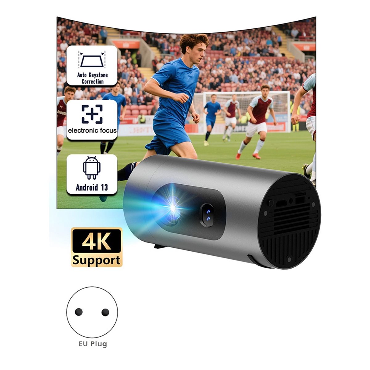 A73T Q8 Mini Android 13 WIFI 6 - Mini Projector Portable 리뷰 및 가격