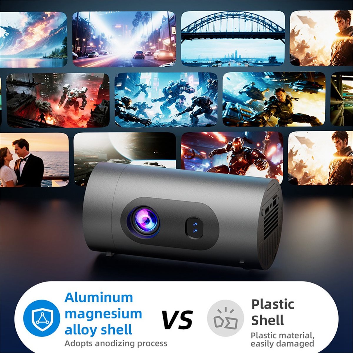 A73T Q8 Mini Android 13 WIFI 6 - Mini Projector Portable 리뷰 및 가격