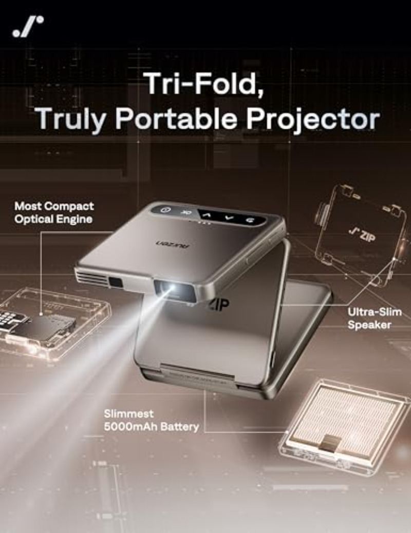 Yinzam ZIP Gold Tri-Fold Porta - Mini Projector Portable 리뷰 및 가격