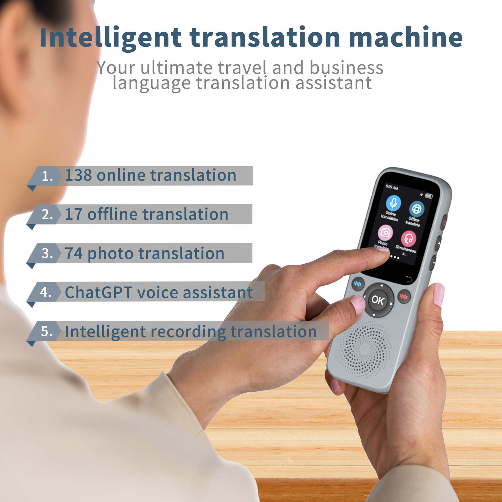 High-end AI Translator No WiFi - Portable Translator Device 리뷰 및 가격