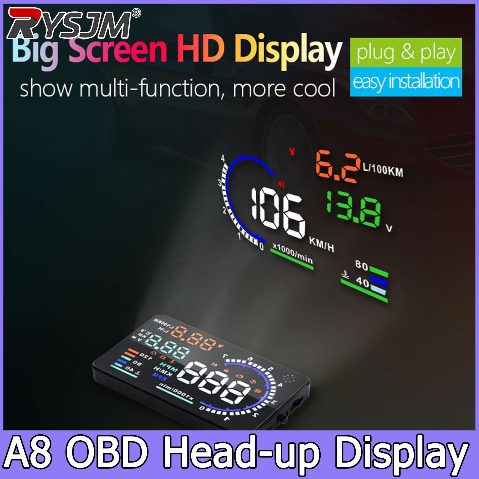 A8 OBD HUD Head-up Display Spe - Electronics Gadgets For Car 리뷰 및 가격