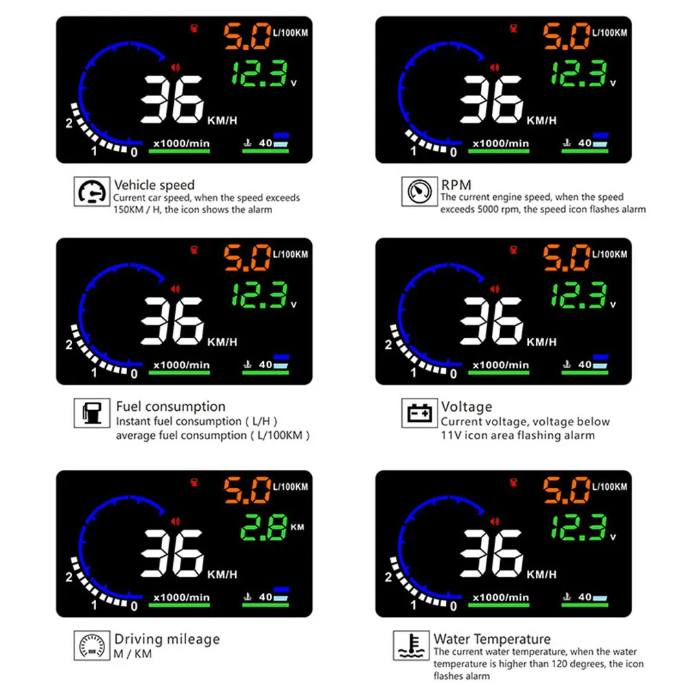 A8 OBD HUD Head-up Display Spe - Electronics Gadgets For Car 리뷰 및 가격