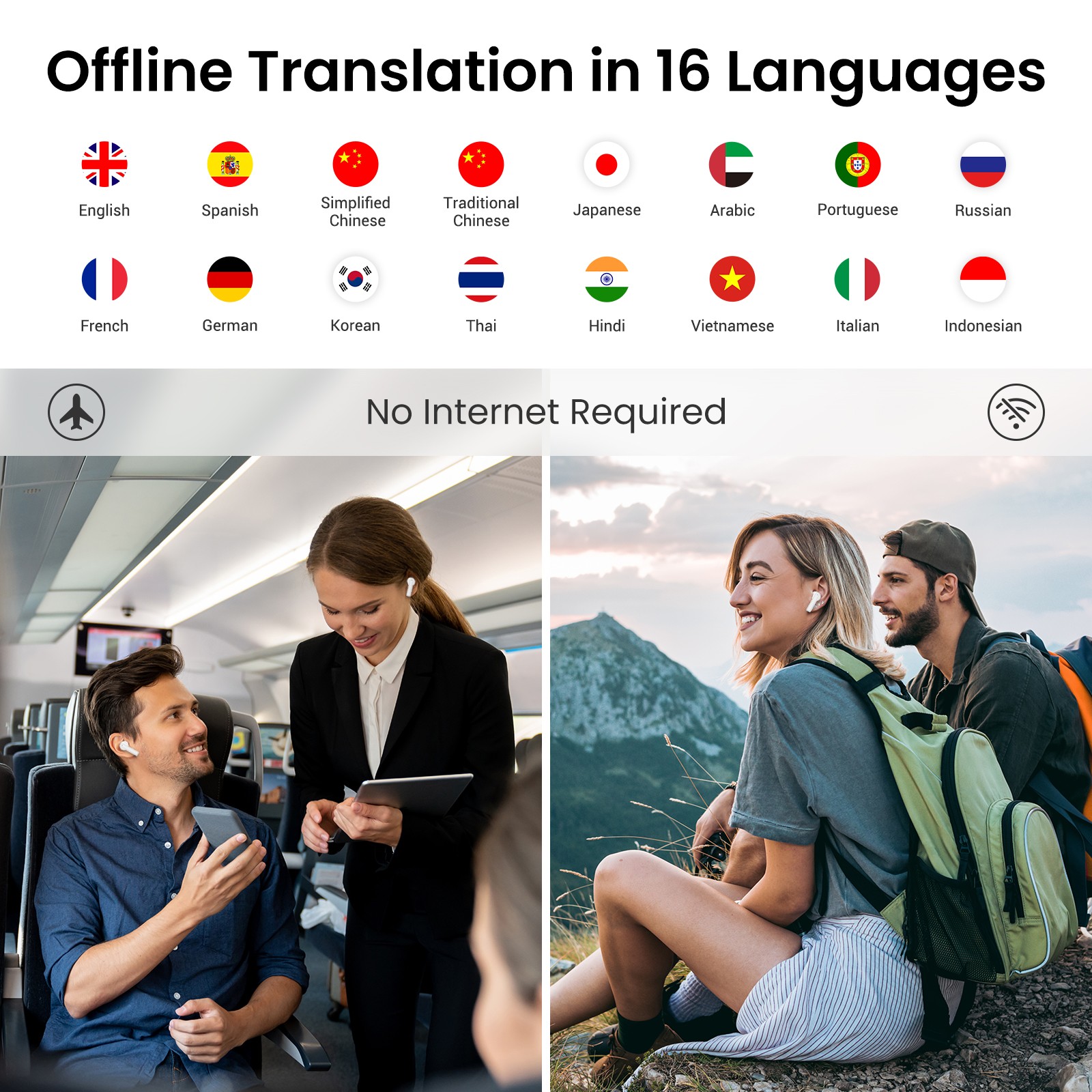 Wooask A8 Translator Earbuds,I - Portable Translator Device 리뷰 및 가격