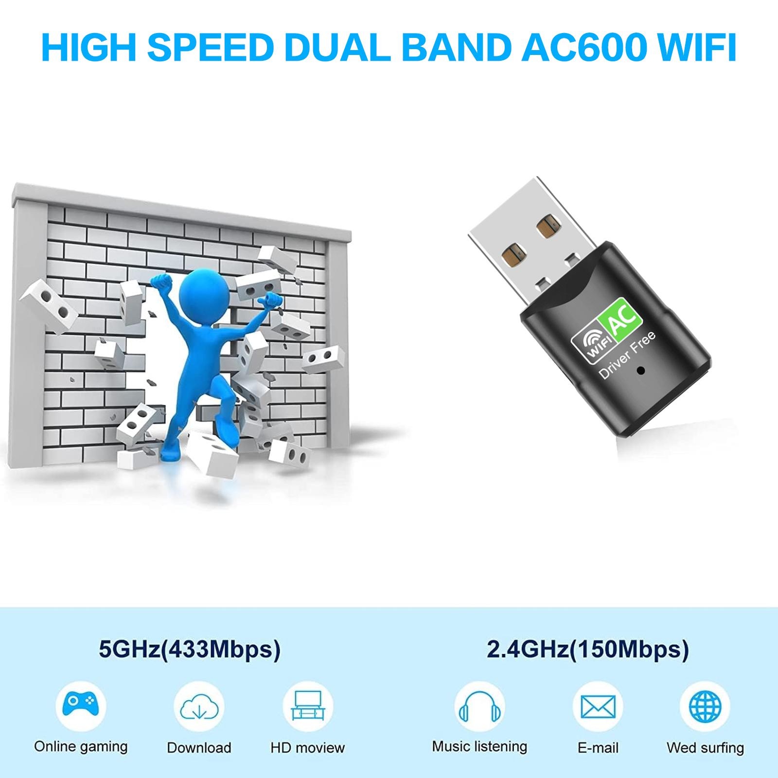 AC600 USB WiFi Adapter, Dual B - Mini Pc Windows 리뷰 및 가격
